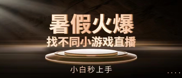 暑假火爆找不同小游戏直播间，小白秒上手【揭秘】-599资源坊