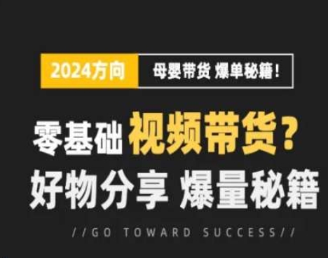 短视频母婴赛道实操流量训练营，零基础视频带货，好物分享，爆量秘籍-599资源坊
