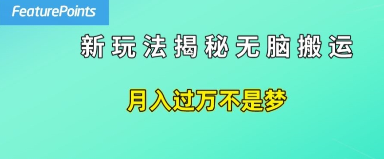 简单操作，每天50美元收入，搬运就是赚钱的秘诀【揭秘】-599资源坊