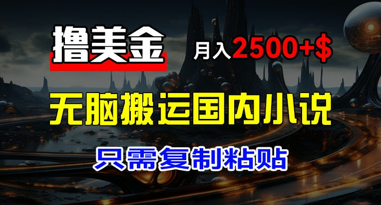 最新撸美金项目，搬运国内小说爽文，只需复制粘贴，稿费月入2500+美金，新手也能快速上手【揭秘】-599资源坊
