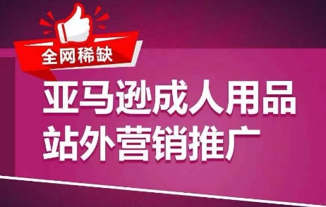 全网稀缺！亚马逊成人用品站外营销推广，​教你引爆站外流量，开启爆单模式-599资源坊