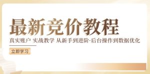 竞价教程:真实账户 实战教学 从新手到进阶·后台操作到数据优化-599资源坊