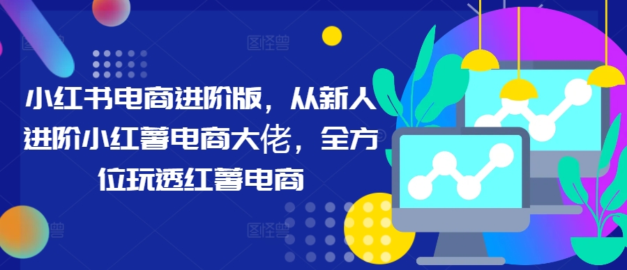 小红书电商进阶版，从新人进阶小红薯电商大佬，全方位玩透红薯电商-599资源坊