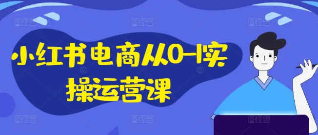 小红书电商从0-1实操运营课，小红书手机实操小红书/IP和私域课/小红书电商电脑实操板块等-599资源坊