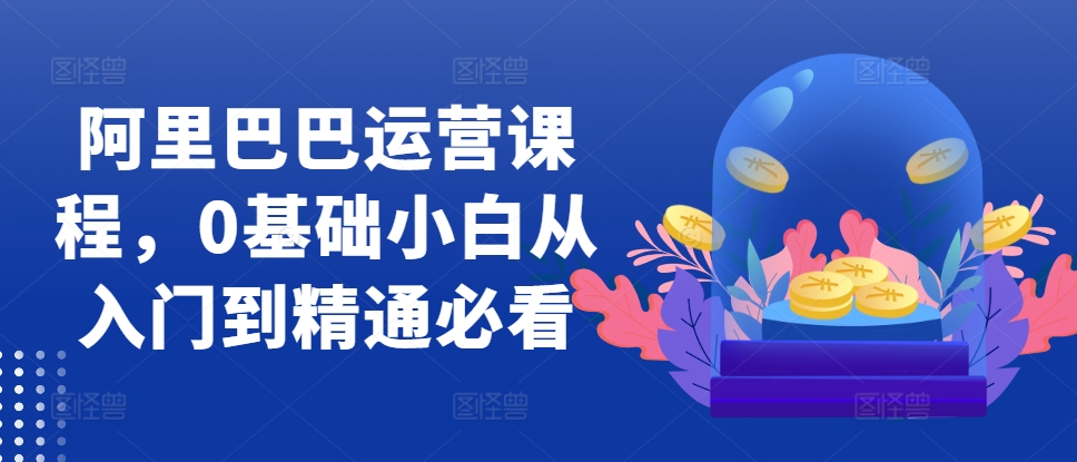 阿里巴巴运营课程，0基础小白从入门到精通必看-599资源坊