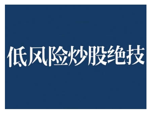 2024低风险股票实操营，低风险，高回报-599资源坊