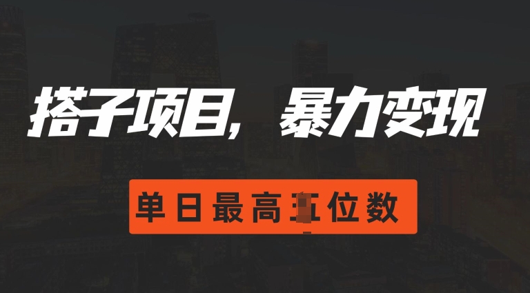 2024搭子玩法，0门槛，暴力变现，单日最高破四位数【揭秘】-599资源坊