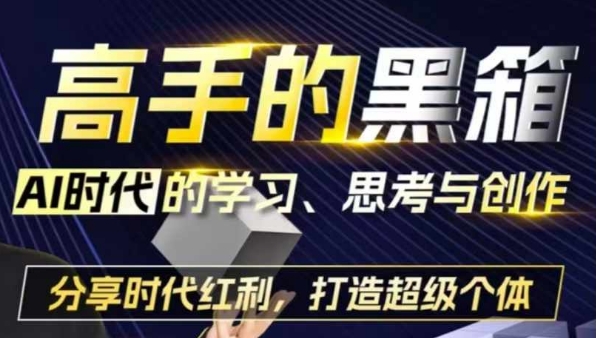 高手的黑箱：AI时代学习、思考与创作-分红时代红利，打造超级个体-599资源坊