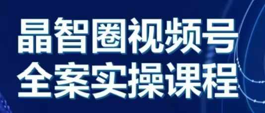 晶姐说直播·视频号全案实操课，从0-1全流程-599资源坊