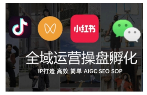 全域运营操盘(抖音+私域+小红书)，IP打造高效简单-599资源坊