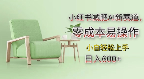 小红书减肥AI新赛道，零成本易操作，日入多张，小白轻松上手【揭秘】-599资源坊
