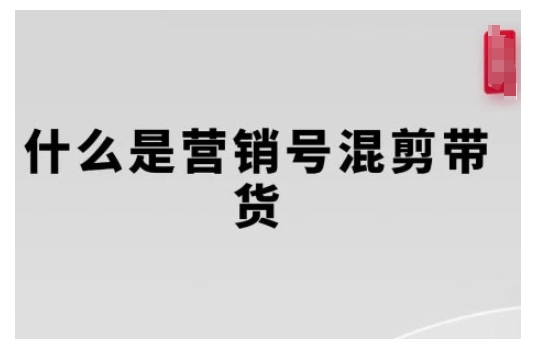 营销号混剪带货，从内容创作到流量变现的全流程，教你用营销号形式做混剪带货-599资源坊