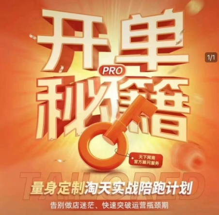 淘宝开单秘籍PRO，量身定制淘天实战陪跑计划，告别做店迷茫、快速突破运营瓶颈期-599资源坊