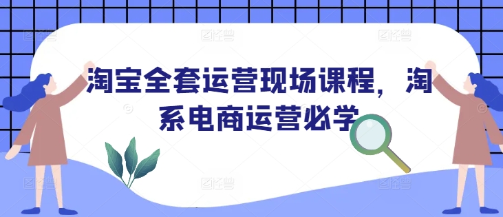 淘宝全套运营现场课程，淘系电商运营必学-599资源坊