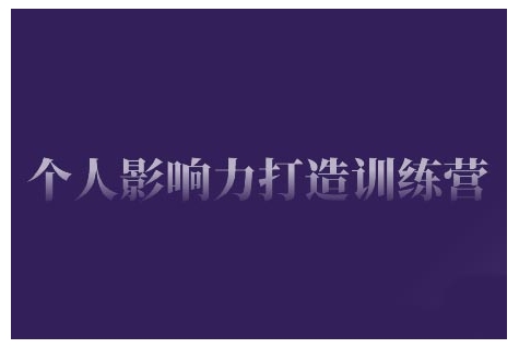 个人影响力打造训练营，掌握公域引流、私域运营、产品定位等核心技能，实现从0到1的个人IP蜕变-599资源坊