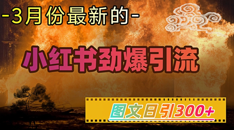 小红书超劲爆引流手段，图文日引300+轻松变现1W-599资源坊