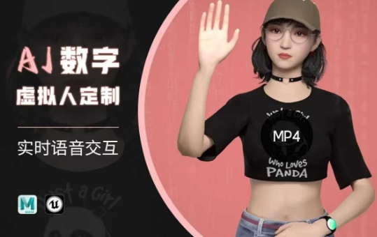 Ai数字人虚拟(智能体)实时语音交互特训营，​自行定制超写实角色AI数字人交互技术-599资源坊