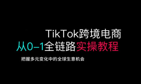 TikTok跨境电商从0-1全链路全方位实操教程，把握多元变化中的全球生意机会-599资源坊