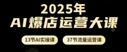 2025年AI爆店运营大课，13节AI实操课+37节流量运营课-599资源坊