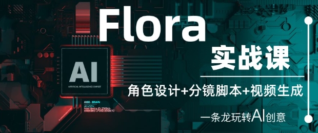 Flora实战课：角色设计+分镜脚本+视频生成，一条龙玩转AI创意-599资源坊