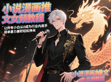 小说漫画推文女频教程，让所有小白从0成为行业内高手，简单暴力兼职轻松挣米-599资源坊