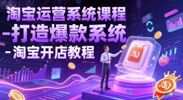 淘宝运营系统课程-打造爆款系统-淘宝开店教程-599资源坊