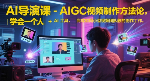 AI导演课-AIGC视频制作方法论，学会一个人+AI工具，完成如同小型视频团队般的创作工作，实现导演梦-599资源坊