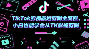 TikTok影视搬运剪辑全流程，小白也能学会从TK影视剪辑-599资源坊