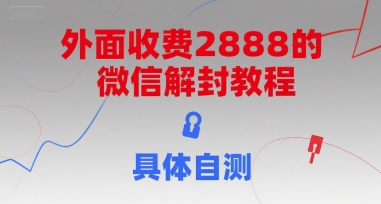 外面收费2888的微信解封教程，具体自测-599资源坊