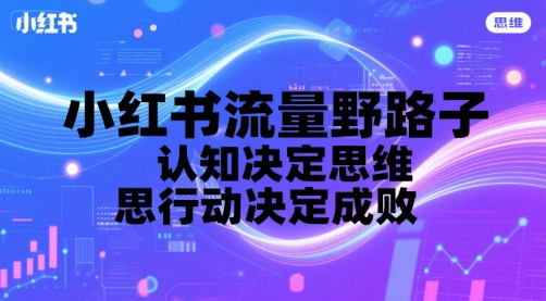 小红书流量野路子，认知决定思维，思维决定行动，行动决定成败-599资源坊