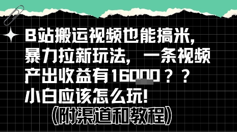 b站掘金计划？搬运视频也能挣拉新的收益，小白应该怎么玩！-599资源坊