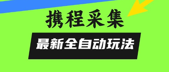 携程信息采集全自动玩法，0风控，无脑开干【揭秘】-599资源坊