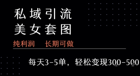 私域卖套图每天3-5单   每单利润99-2张+-599资源坊