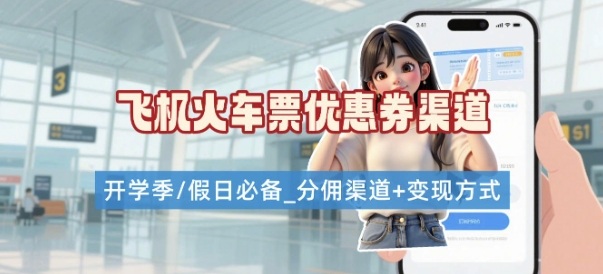 学生党必看！机票火车票优惠券申请渠道 + 项目打法，开学季节日速存-599资源坊