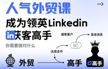 人气外贸课-成为领英Linkedin获客高手，你需要做对什么-599资源坊
