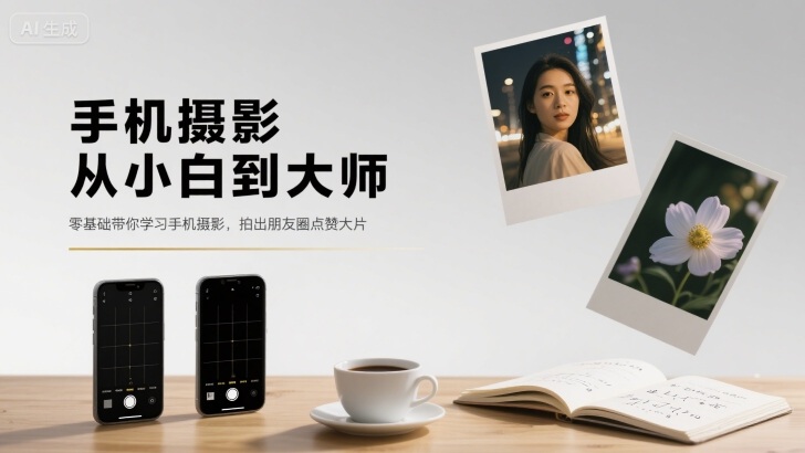 手机摄影从小白到大师，零基础带你学习手机摄影，拍出朋友圈点赞大片-599资源坊