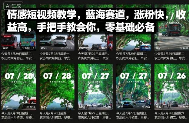 情感短视频教学，蓝海赛道，涨粉快，收益高，手把手教会你，零基础必备-599资源坊