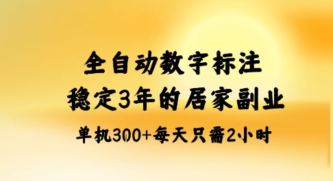 全自动数字标注，稳定3年的蓝海项目，居家也能矩阵开干的副业，单机日入3张+【揭秘】-599资源坊