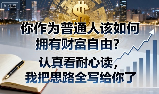 付费文章：你作为普通人该如何拥有财富自由？认真看耐心读，我把思路全写给你了-599资源坊