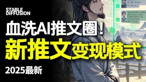 最新AI动态电影漫画小说推文,全流程实操教学,小白也能月入1W+-599资源坊