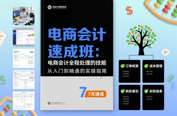 电商会计速成班，电商会计全程处理的技能-599资源坊