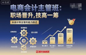 电商会计主管班,职场晋升,技高一筹-599资源坊