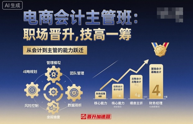 电商会计主管班，职场晋升，技高一筹-599资源坊