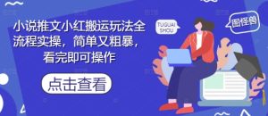 小说推文小红搬运玩法全流程实操,简单又粗暴,看完即可操作-599资源坊