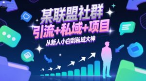 某联盟社群,引流+私域+项目,从新人小白到私域大神-599资源坊